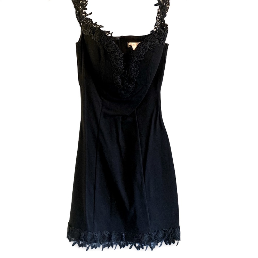 Black Floral Detailed Dress